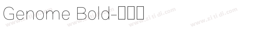 Genome Bold字体转换